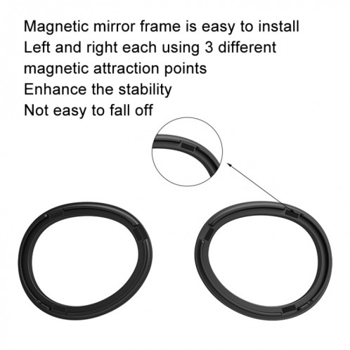 Pour les lunettes VR à cadre magnétique Apple Vision Pro, accessoires intelligents, style : cadre à indice de réfraction de 1,56 + lentille anti-lumière bleue de 0 à 200 degrés SH95051675-06
